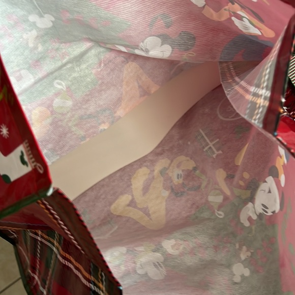 Giant Disney Store Christmas Holiday Tote Bag + 2 Ross Santa Totes Mickey Minnie - Picture 6 of 12